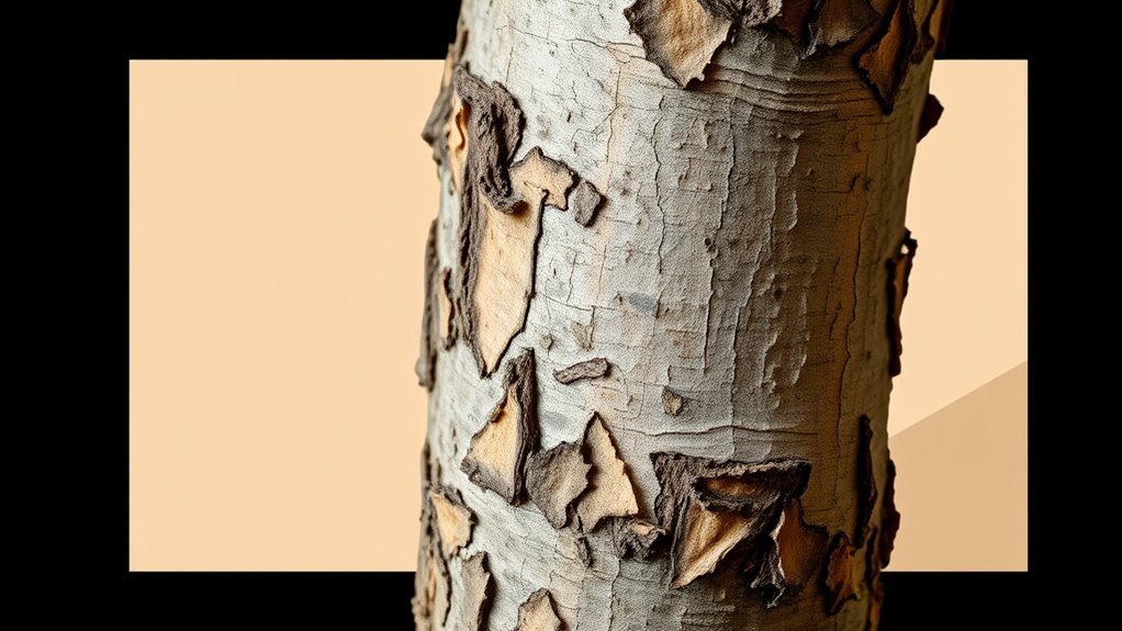 unique textured bark features